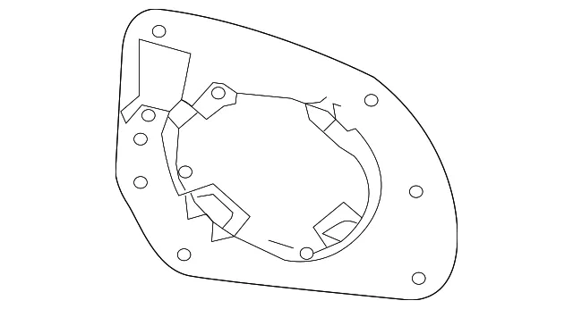 Mirror Glass - Passenger Side (RH) - Nissan (96365-9KK0B)
