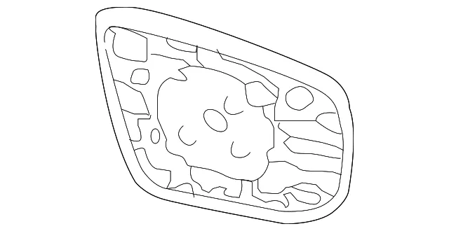 Mirror Glass - Driver's Side (LH) - Nissan (96366-6MA0A)