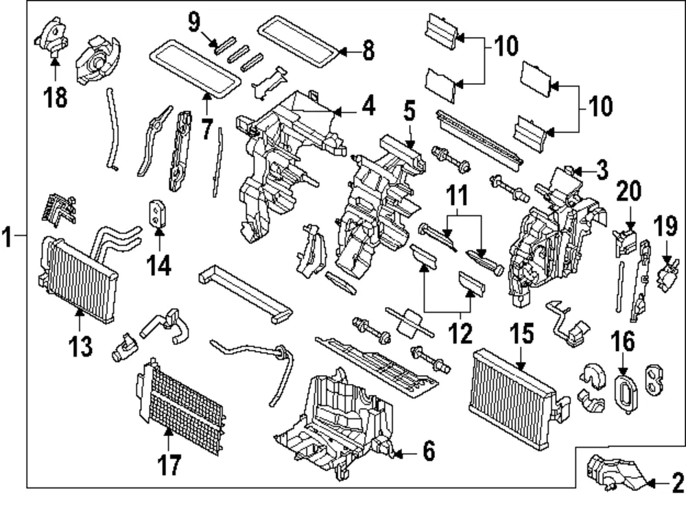 HVAC Mode Door - Kia (97148-AA010)