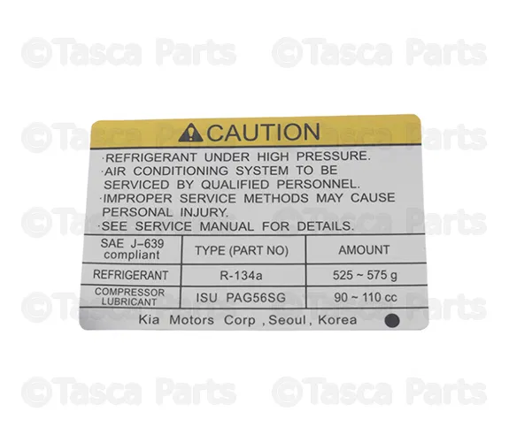 AC Label - Kia (97699-2K000)
