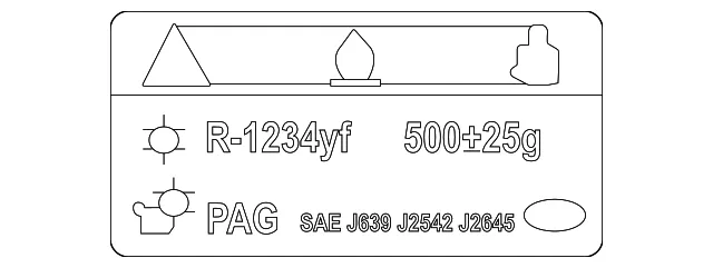 AC Label - Kia (97699-CV550)