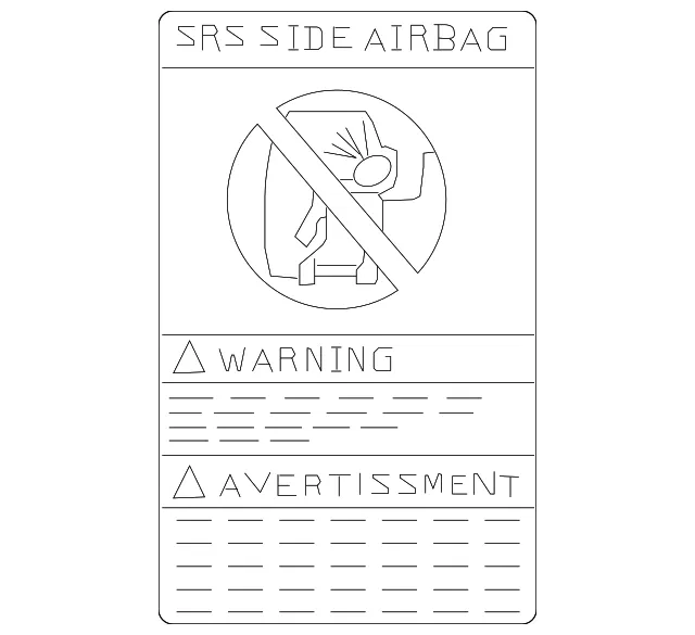 Air Bag Label - Nissan (98590-79910)