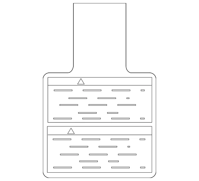 Air Bag Information Label - Nissan (98590-79911)