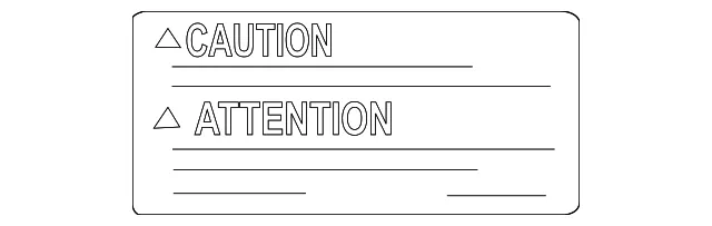 Caution Label - Nissan (99053-3ZB0A)