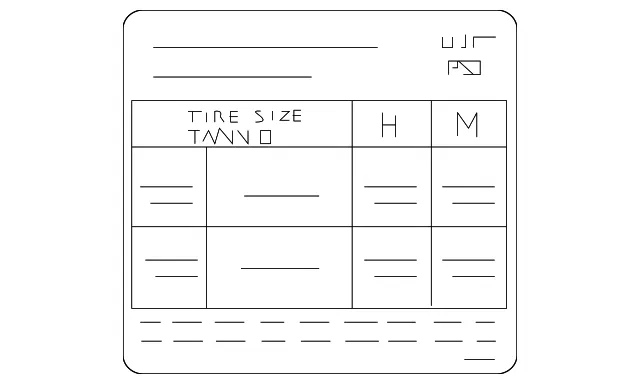 Tire Information Label - Nissan (99090-4AJ1A)