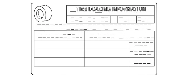 Tire Information Label - Nissan (99090-6RR2B)