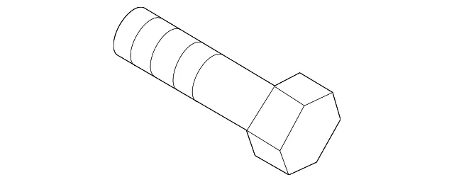 Sliding Door Roller Bracket Bolt - Mazda (9ya02a645)