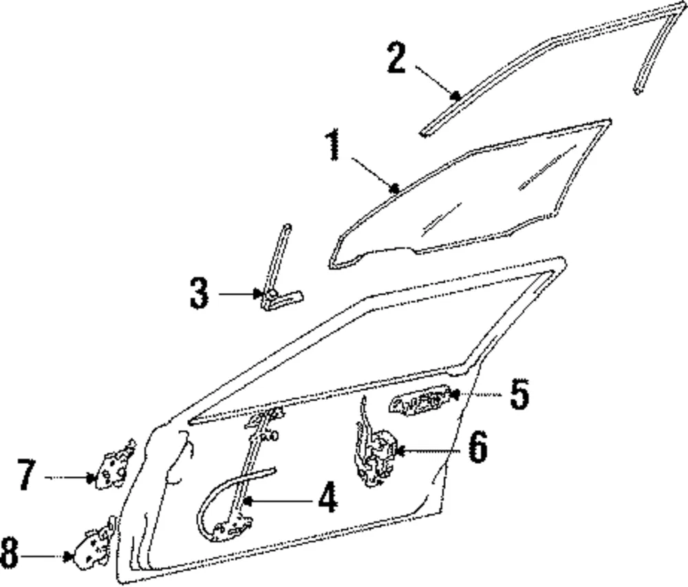 GLASS CHANNEL LT - Mazda (B111-59-605C)