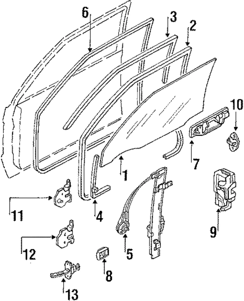 Hinge Left Door Lower - MAZDA (B15659210A)