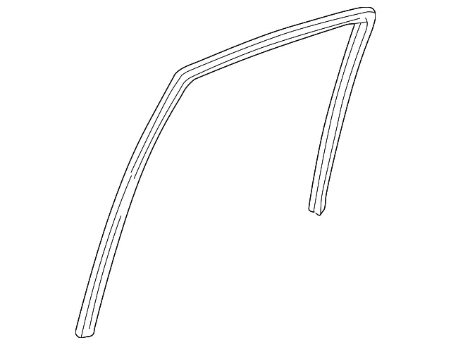 Run Channel L Glass - Driver's Side (LH) - Mazda (B25H-73-605D)