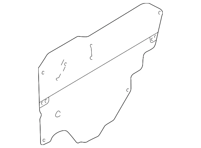 Screen L  Rear Door - Driver's Side (LH) - Mazda (B25T-73-861C)