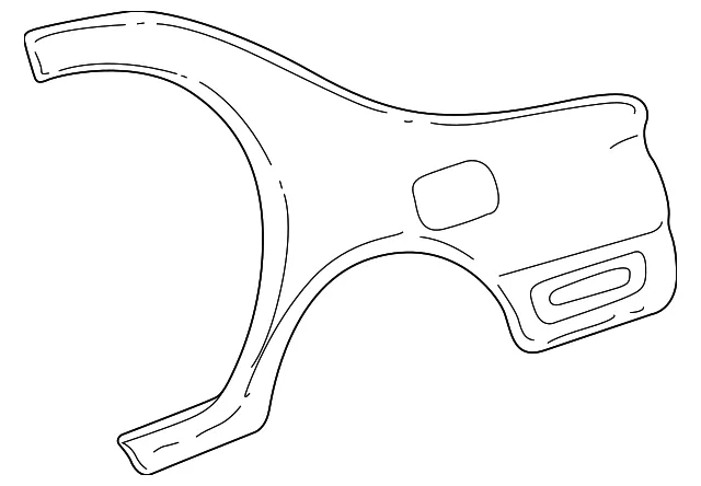 PANEL R  FENDER REAR - Passenger Side (RH) - Mazda (B2YD-70-410)