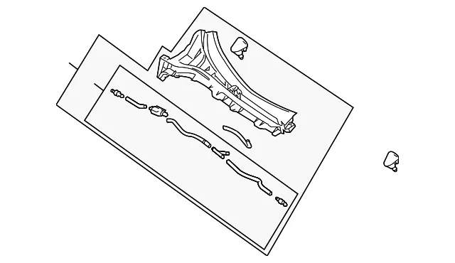 Cowl Grille - Passenger Side (RH) - Mazda (BBM4-50-7R0B)