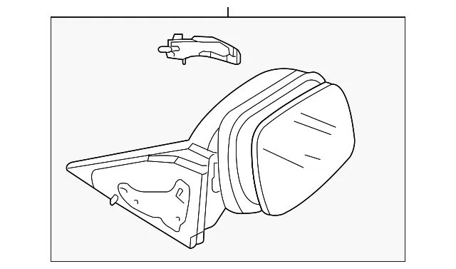 Mirror Assembly - Passenger Side (RH) - Mazda (BBM4-69-12ZN)