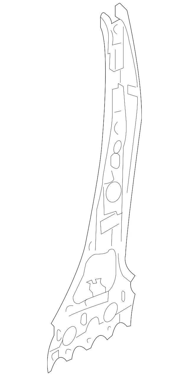 Inner Center Pillar - Passenger Side (RH) - Mazda (BBM4-70-080)