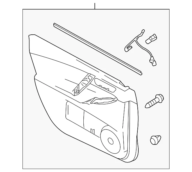 Door Trim Panel - Passenger Side (RH) - Mazda (BBM9-68-430T-02)
