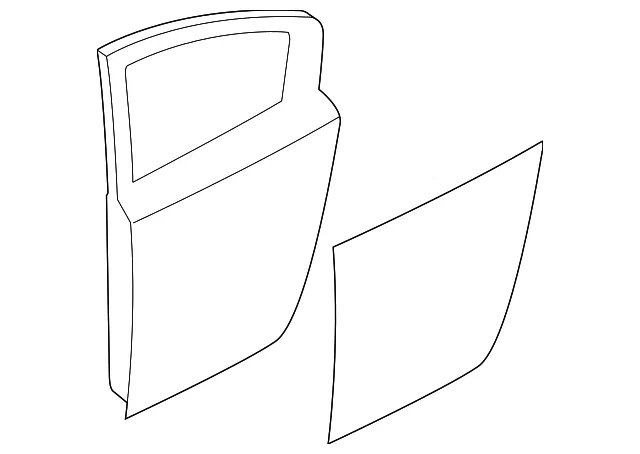 Door Shell - Passenger Side (RH) - Mazda (BBY4-72-02XJ)