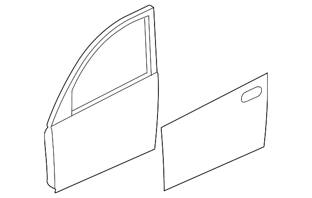 Door Shell - Passenger Side (RH) - Mazda (BBY9-58-02XF)