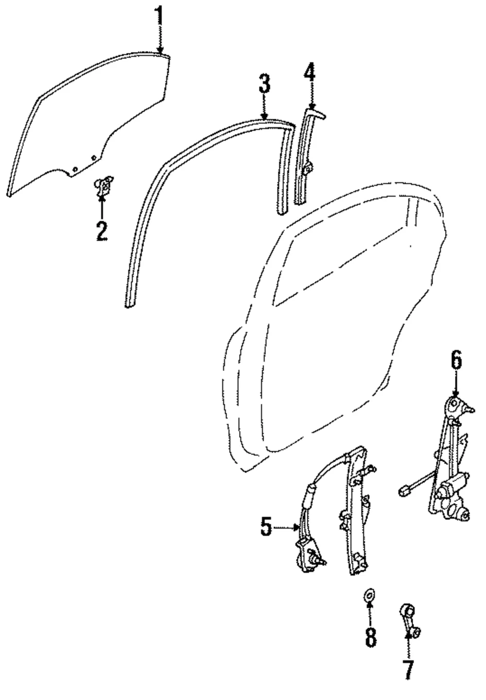REGULATOR L WINDOW - MAZDA (BC1D73560A)
