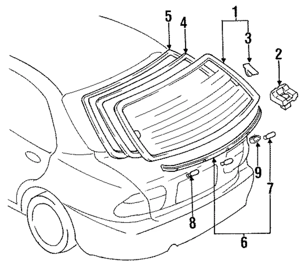 Molding Back Window - MAZDA (BC1N50611)