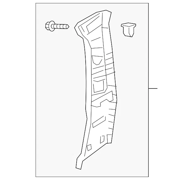 Upper Center Pillar Trim - Passenger Side (RH) - Mazda (BDTS-68-190A-02)