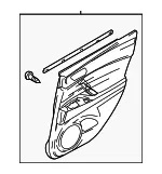 Trim(R) Door-Rear - Passenger Side (RH) - Mazda (BGW2-68-530-35)