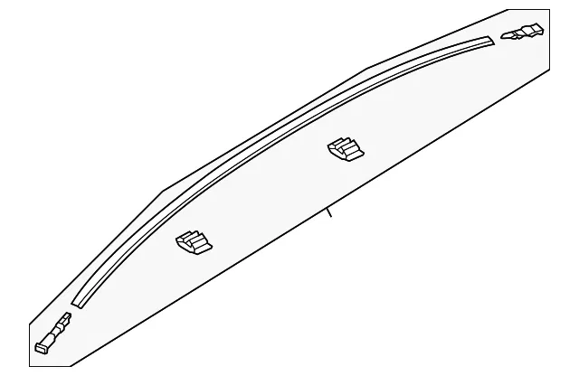 Roof Molding - Driver's Side (LH) - Mazda (BHS2-50-9L0)