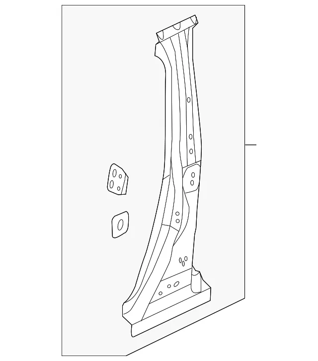 Center Pillar Reinforced - Driver's Side (LH) - Mazda (BHW6-71-360)