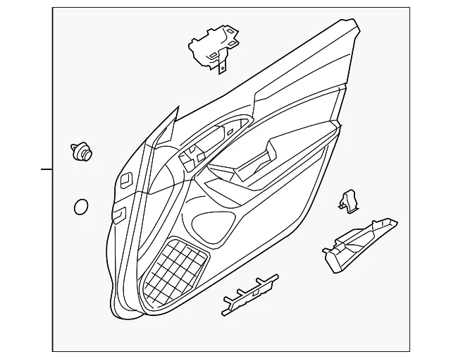 Door Trim Panel - Driver's Side (LH) - Mazda (BJS7-68-450H-34)