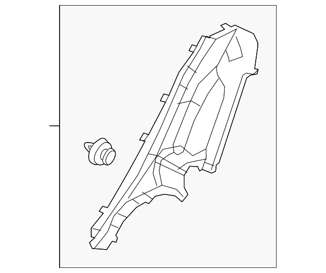 Lock Pillar Trim - Passenger Side (RH) - Mazda (BJS7-68-760B-02)
