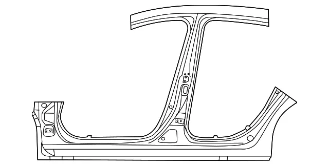 Center Pillar & Rocker - Driver's Side (LH) - Mazda (BJY7-71-271)