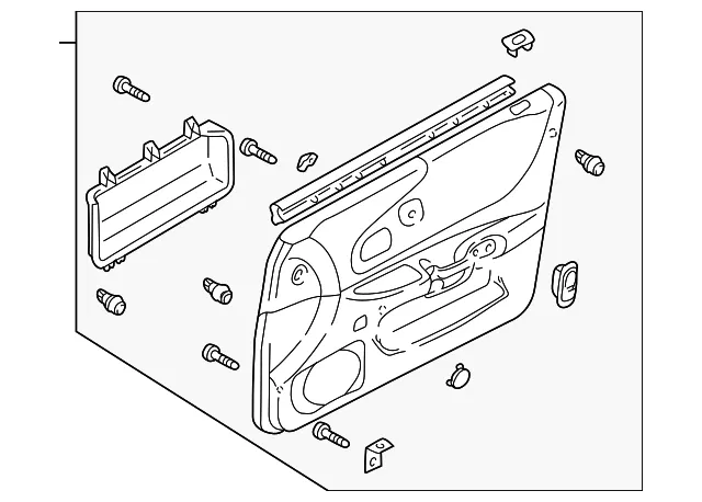 Trim L Door - Driver's Side (LH) - Mazda (BL8F-68-450D-82)