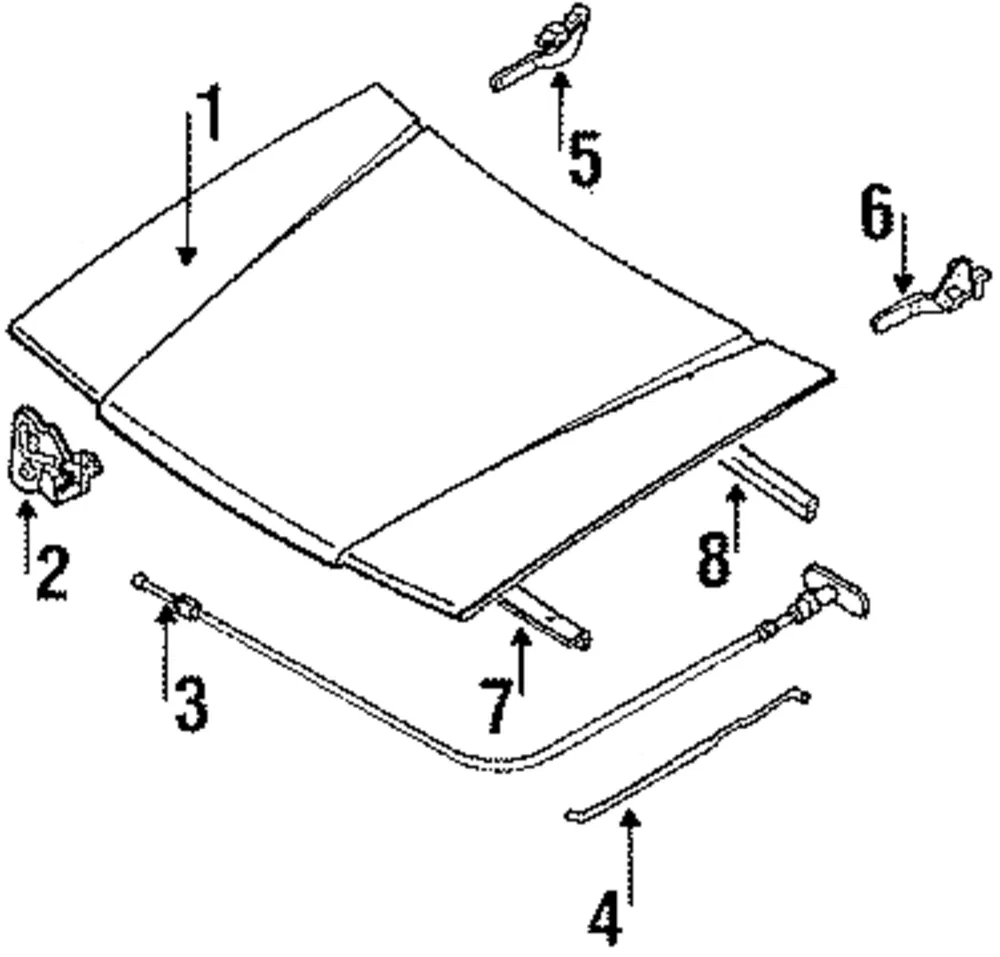 Hinge - Passenger Side (RH) - Mazda (BM89-52-410B)