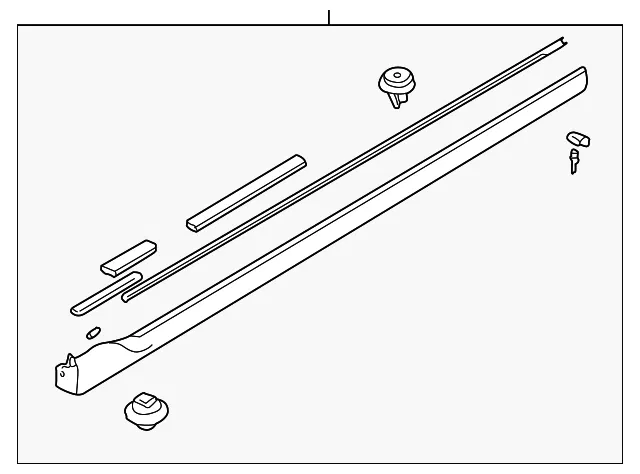 Rocker Molding - Passenger Side (RH) - Mazda (BN3V-51-P40C-46)