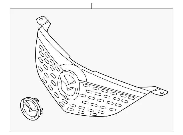 Grille Radiator - MAZDA (BN8W50710B87)