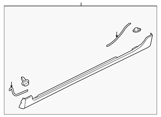 Rocker Molding - Passenger Side (RH) - Mazda (BP4K-51-P40C-01)