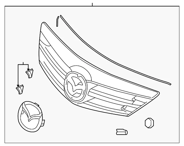 Grille Radiator - MAZDA (BP4S50710D34)