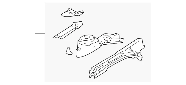 Apron Assembly - Passenger Side (RH) - Mazda (BR5S-53-210G)