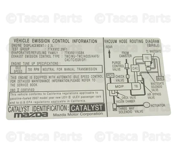 Label Emission - Mazda (BR6J-69-036)