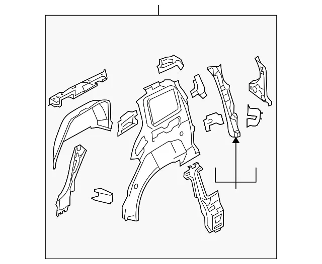 Panel R Rear Pillar - Passenger Side (RH) - Mazda (C2Y5-70-100L)