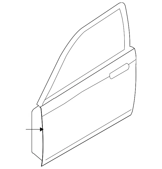Door Shell - Passenger Side (RH) - Mazda (C5Y3-58-02XE)