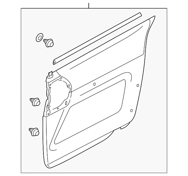 Trim(L) Door-Rear - Driver's Side (LH) - Mazda (CE49-68-550B-02)