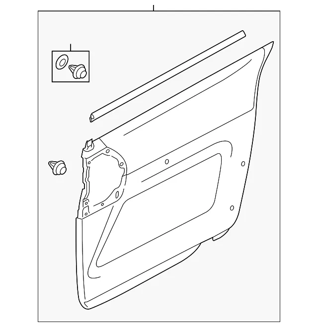 Door Trim Panel - Driver's Side (LH) - Mazda (CG36-68-550-02)