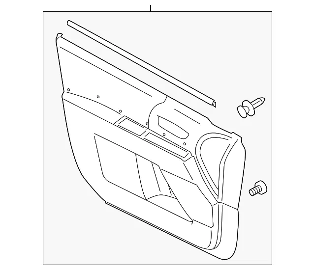 Door Trim Panel - Passenger Side (RH) - Mazda (CG37-68-420B-02)