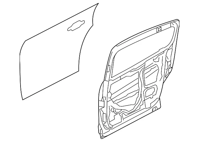 Door Shell - Passenger Side (RH) - Mazda (CGY6-72-02XD)