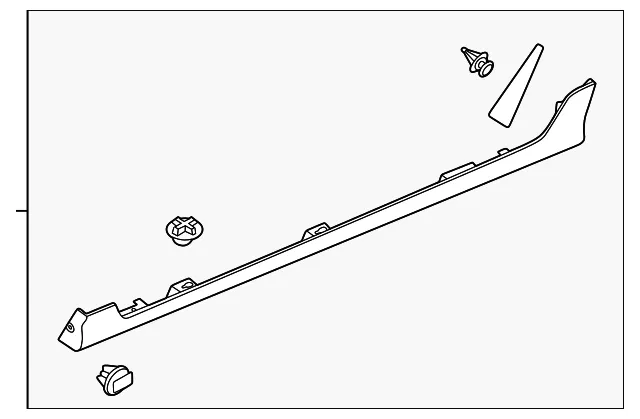 Rocker Molding - Passenger Side (RH) - Mazda (D01G-51-P40B-57)