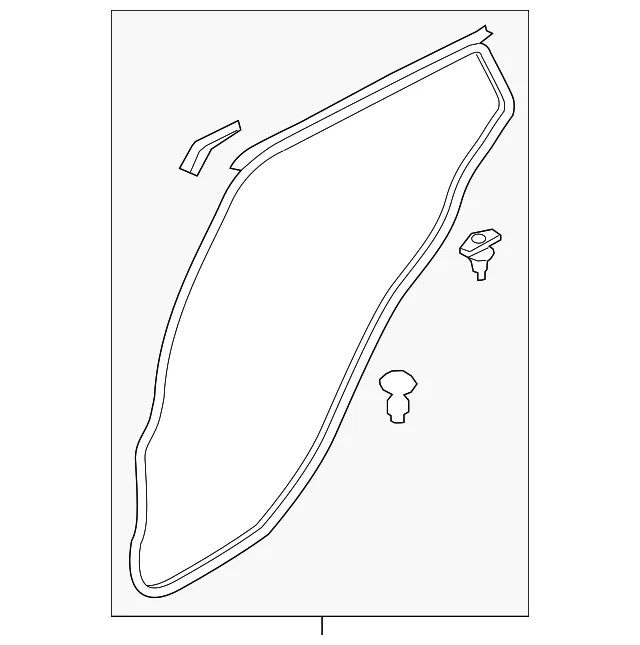 Door Weather-Strip - Driver's Side (LH) - Mazda (D10E-73-760)