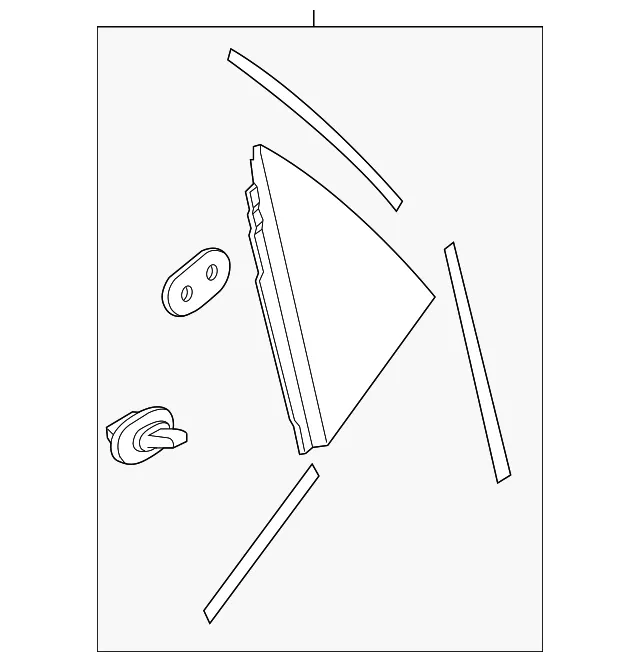 Rear Molding - Driver's Side (LH) - Mazda (D651-50-M40B)