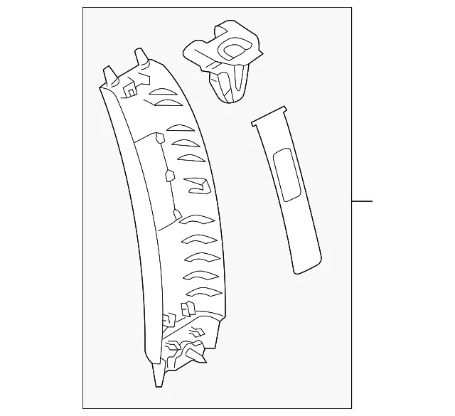 Upper Center Pillar Trim - Driver's Side (LH) - Mazda (D651-68-210E-75)