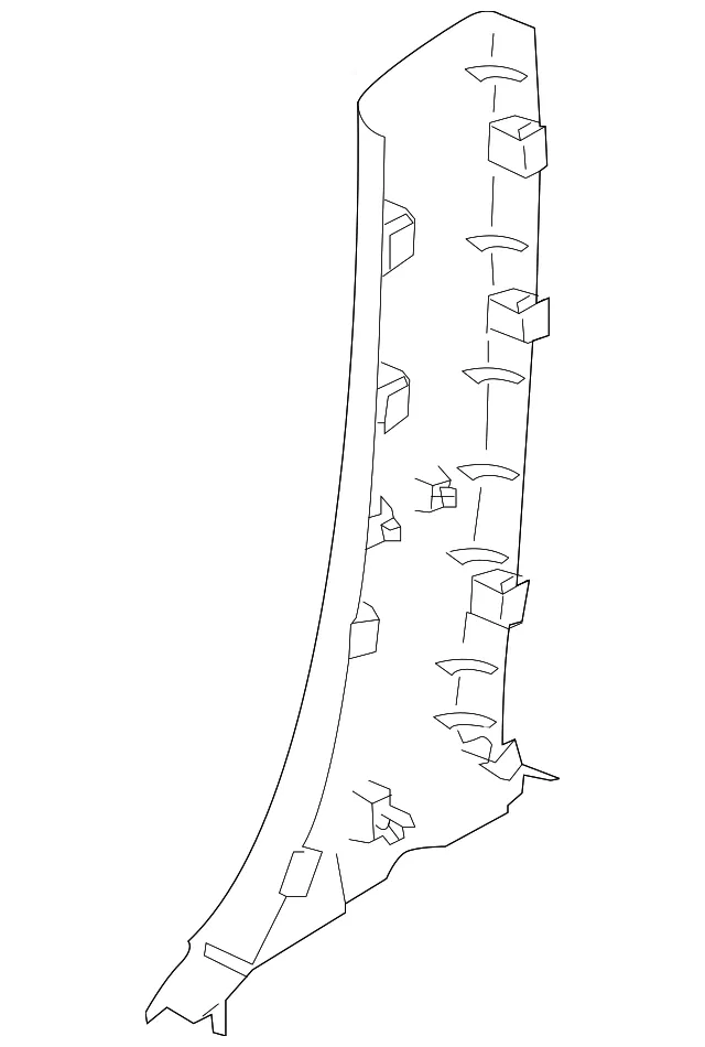 Center Pillar Trim - Passenger Side (RH) - Mazda (D651-68-220A)